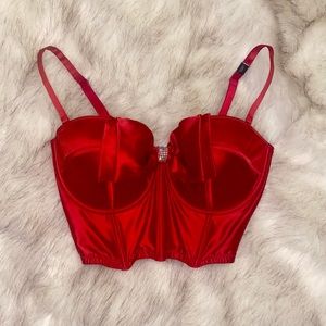 Victoria’s Secret red bow bustier🌹